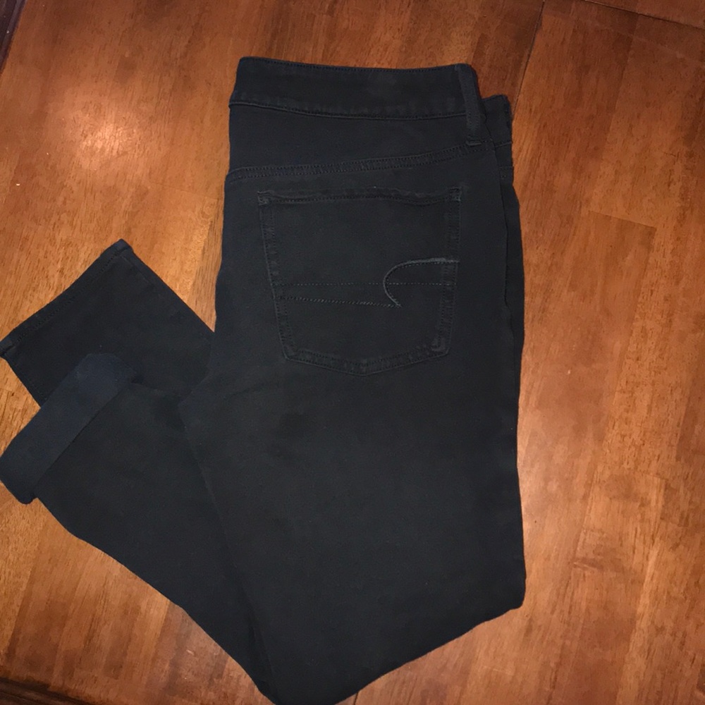 American eagle black super stretch jeggings